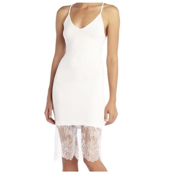 NWT BCBGMAXAZRIA Women’s Sleeveless Lace Bridgett Midi Tank Dress Size XS White‎ - Picture 1 of 9